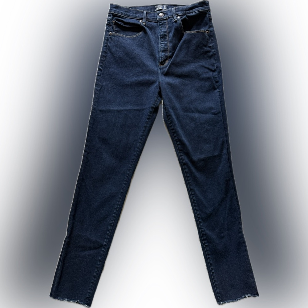 Abercrombie & Fitch Ultra High Rise Super Skinny Dark Blue Skinny Jeans